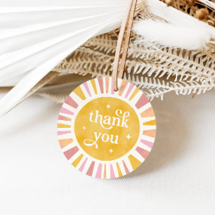 Étiquettes Cadeau Tags Sunshine Merci Favor