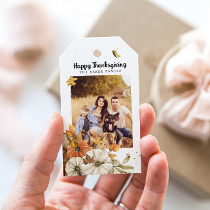 Étiquettes-cadeau Tags Thanksgiving Photo Favour