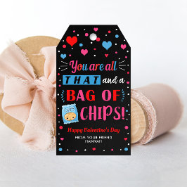 Étiquettes-cadeau Tags Valentine Chips, Classroom Valentine's Tag