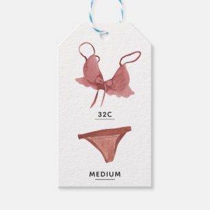 Étiquettes-cadeau Taille de la lingerie