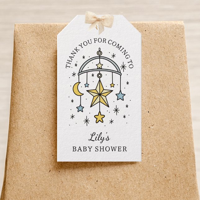 Étiquettes-cadeau Tarot Stars Baby Boy Shower Thank You Favor (Créateur téléchargé)