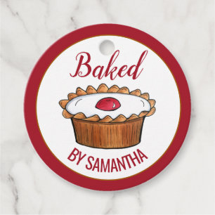 Étiquettes Cadeau Tarte Cherry Bakewell Boulangerie britannique Pâti