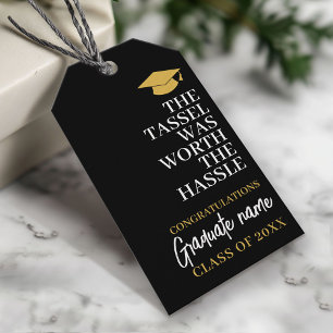 Étiquettes-cadeau Tassel valait la peine d'être Hassle - Graduation 