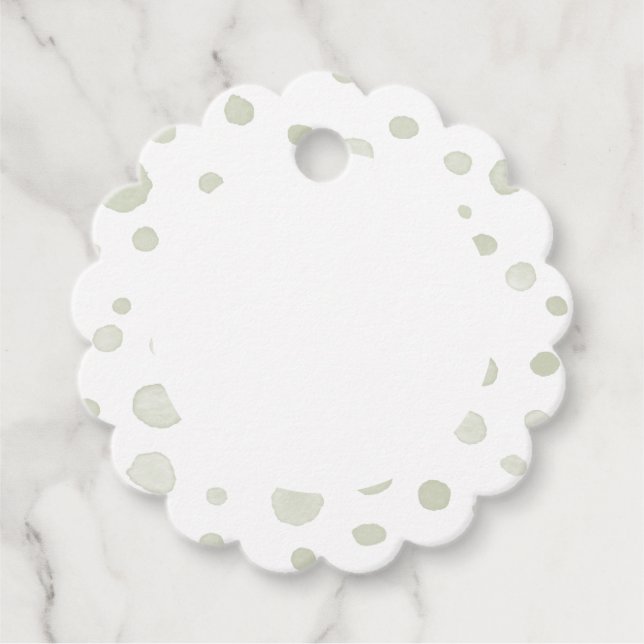 Étiquettes Cadeau Tea Confetti Aquarelle Points Favoriser les étique (Devant)