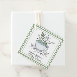 Étiquettes Cadeau Tea Cup Tea Party Baby shower Merci