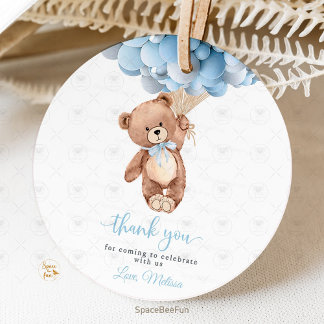Étiquettes Cadeau Teddy Bear Baby shower Favoriser Tags