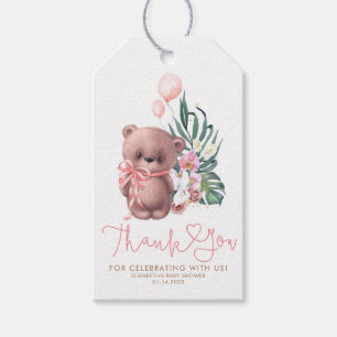 Étiquettes-cadeau Teddy Bear Cute Boho Baby shower Merci