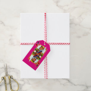 Étiquettes-cadeau Teddy Bear Roi des Coeurs