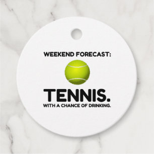 ÉTIQUETTES CADEAU TENNIS DE LA FIN DE SEMAINE