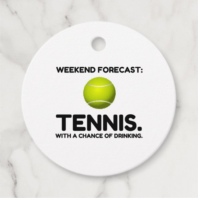 ÉTIQUETTES CADEAU TENNIS DE LA FIN DE SEMAINE (Devant)