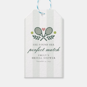Étiquettes-cadeau Tennis de mariage parfait