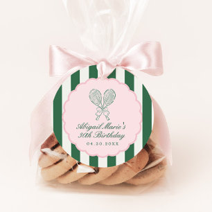 Étiquettes Cadeau Tennis de raquette Courtside Country Club Annivers