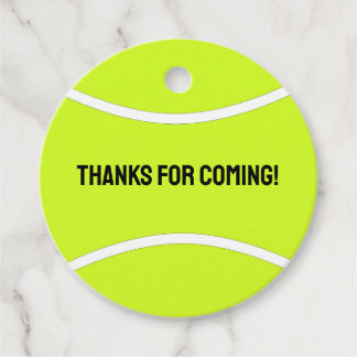 Étiquettes Cadeau Tennis Party Texte personnalisé Sports personnalis