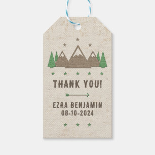 Étiquettes-cadeau Tente Canvas Camping Bar Mitzvah Personnalisé Fave