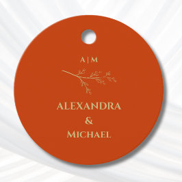 Étiquettes Cadeau Terracotta Botanical Minimalist Wedding Thank You