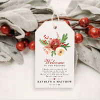 Terracotta Floral Christmas Bough Mariage Bienvenu