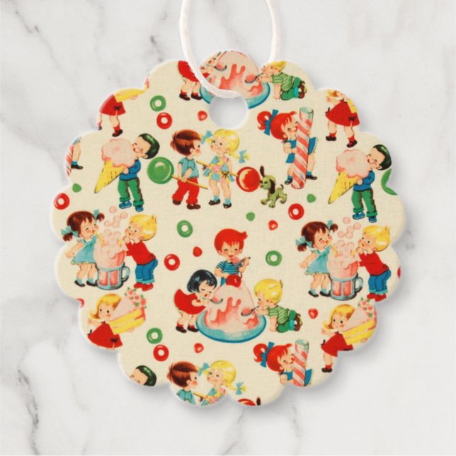 Étiquettes Cadeau Terre des bonbons (Devant)