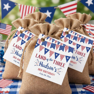 Étiquettes Cadeau Terre des Trois ! Fête du 4 juillet et 3e annivers