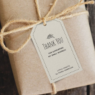 Étiquettes-cadeau Terreux Merci de soutenir ma petite entreprise