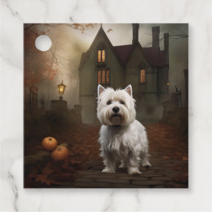 Étiquettes Cadeau Terrier blanc de l'ouest de l'Écosse Halloween Épo