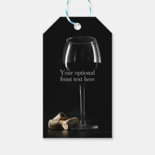 Étiquettes-cadeau Texte personnalisé "Verre à vin"