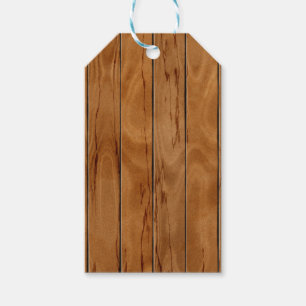 Étiquettes-cadeau Texture en bois de plancher de brun foncé