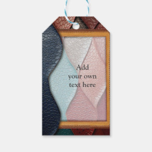 Étiquettes-cadeau Texture en cuir artistique