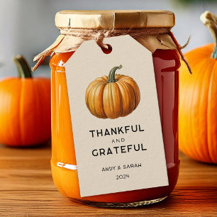 Étiquettes-cadeau Thanksgiving tag Grateful