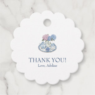 Étiquettes Cadeau Thé à la Hydrangea