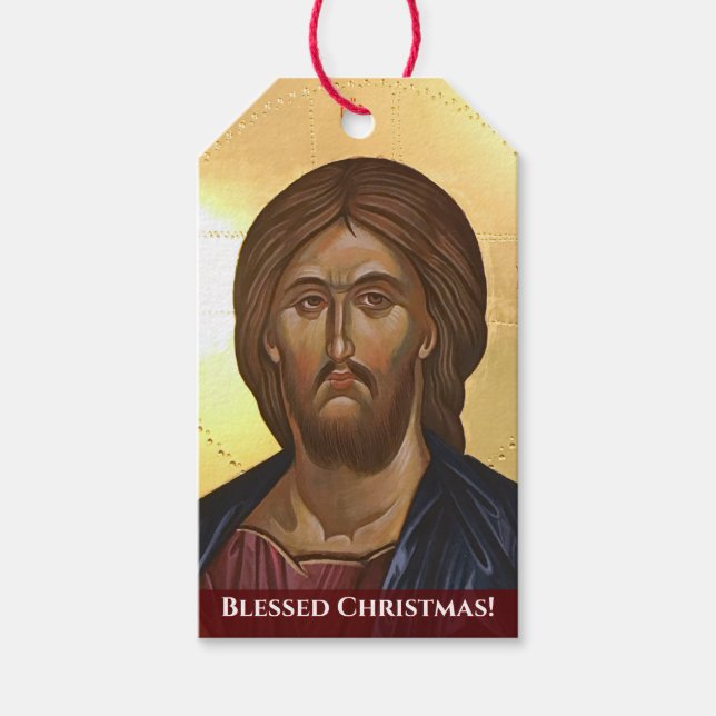 Étiquettes-cadeau The All-Ruling Christ - Eastern Orthodox Icon  (Devant)