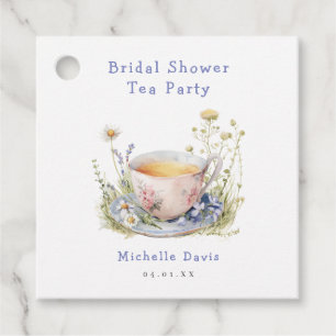 Étiquettes Cadeau Thé de mariage printanier aquarelle