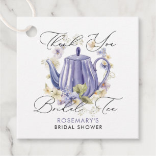 Étiquettes Cadeau Thé de mariage Théière violette Thé de mariage