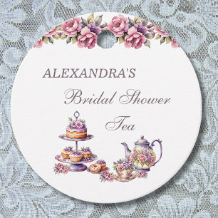 Étiquettes Cadeau Thé Fleur de Lilas Rose Remerciements pour Baby Sh