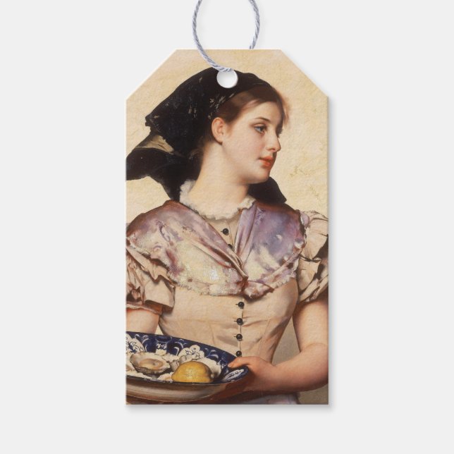 Étiquettes-cadeau The Oyster Girl (par Karl Gussow) (Devant)