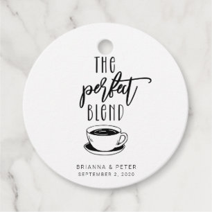 Étiquettes Cadeau The Perfect Blend Coffee Wedding Favor Cadeau Tags