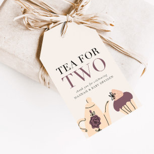 Étiquettes-cadeau Thé pour deux   Tea Party Baby shower Favoriser