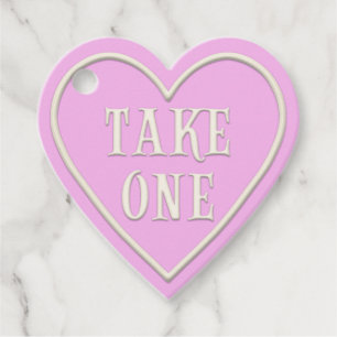 Étiquettes Cadeau Thé "Take One" Rose Fête Personnalisé