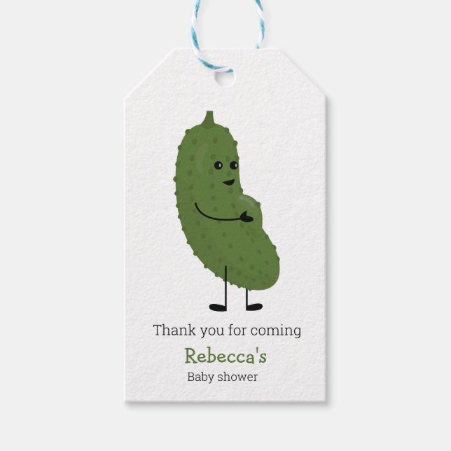 Étiquettes-cadeau Thème baby shower Pickles (Devant)