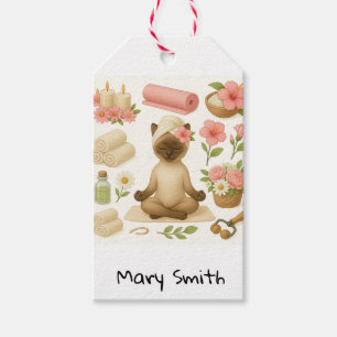 Étiquettes-cadeau Thème d'anniversaire du chat spa