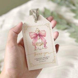 Étiquettes-cadeau Thème de Noces Coquette Rose