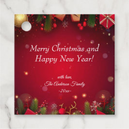 Étiquettes Cadeau Thème de Noël coloré moderne