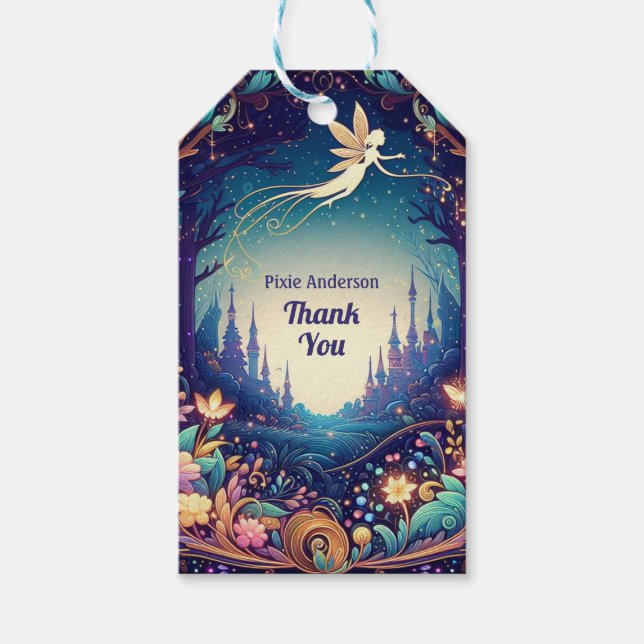 Étiquettes-cadeau Thème Fairy Fairy Party - Fairytale After Dark (Devant)
