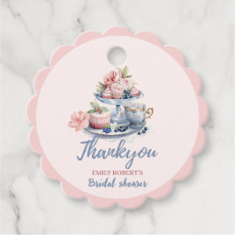 Étiquettes Cadeau Thème floral rose pastel pour une fête de mariage 