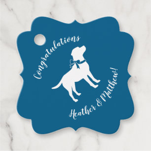 Étiquettes Cadeau Thème Labrador - Baby shower de chien Blue Lab