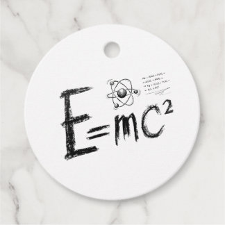 Étiquettes Cadeau Théorie de la relativité d'Einstein. Formule
