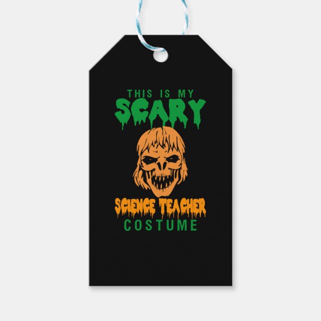 Étiquettes-cadeau This Is My Scary Science Teacher Costume Halloween (Devant)