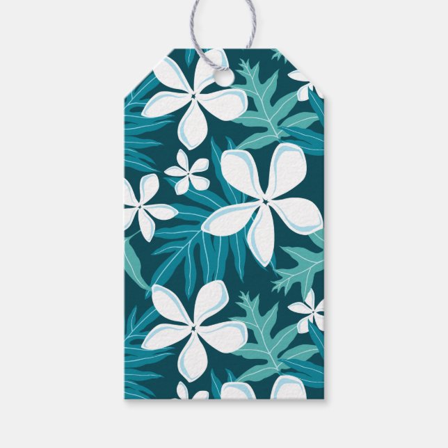 ÉTIQUETTES-CADEAU TIARE (TURQUOISE) (Devant)