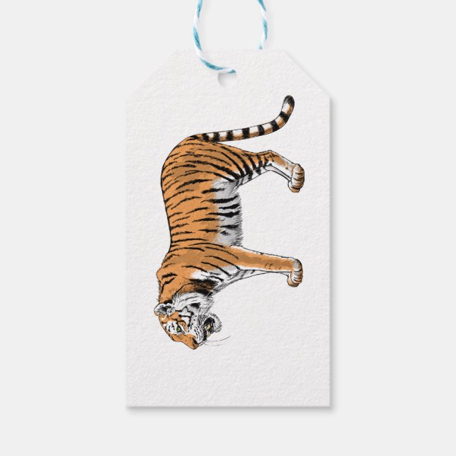 Étiquettes-cadeau Tigre (Dos)