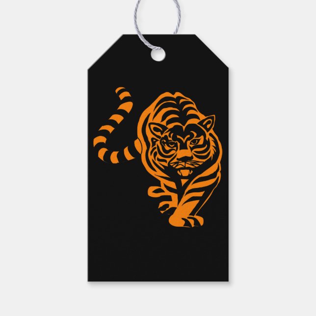 Étiquettes-cadeau Tigre (Devant)