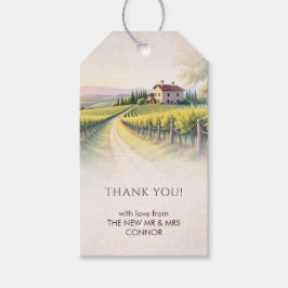 Étiquettes-cadeau Timeless Romantic Vineyard Rustic Wedding
